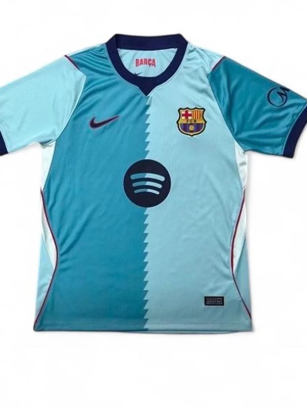 FC Barcelona Split Aqua & Teal Soccer Jersey